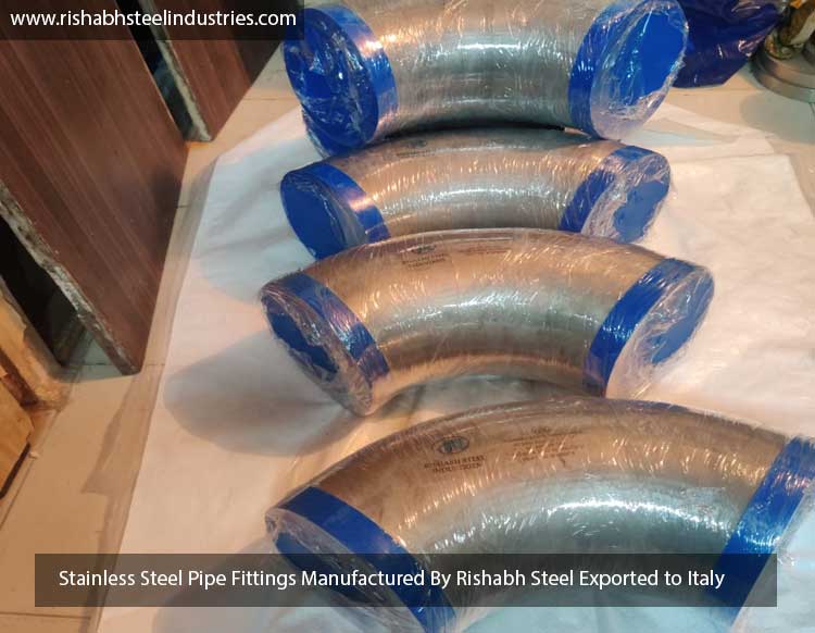 Stainless Steel Pipe Fittings Manufactured By Rishabh Steel Exported to Italy