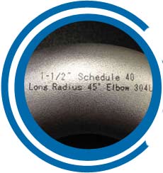 Stainless Steel 304L 90° Long Radius Elbow