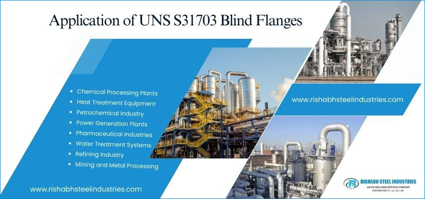 Application of UNS S31703 Blind Flanges