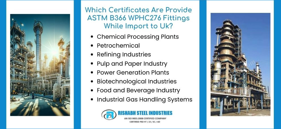Applications of ASTM B366 WPHC276 Pipe Tee