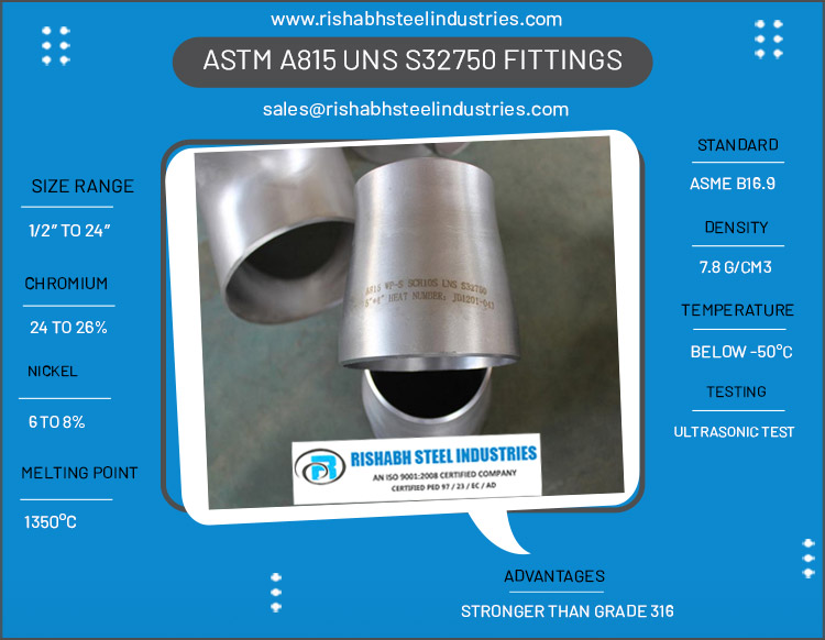 ASTM A815 UNS S32750 Fittings