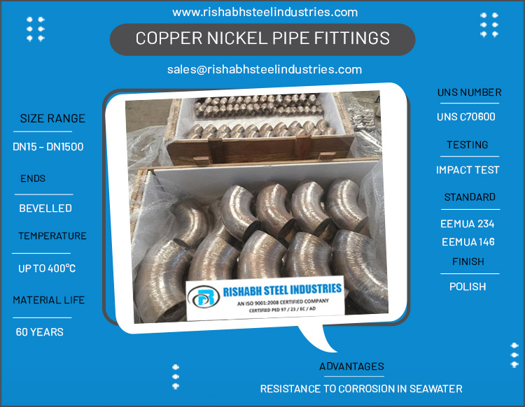 Copper Nickel Pipe Fittings Manufacturer in India