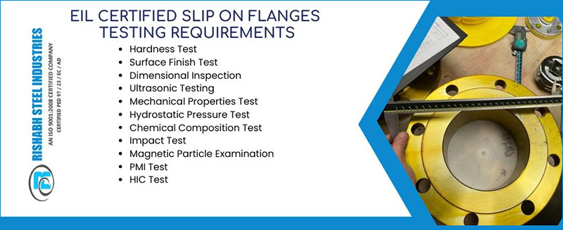 Eil Certified Slip On Flanges Testing Requirements