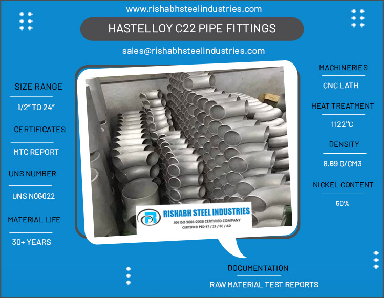 Hastelloy C22 Pipe Fittings