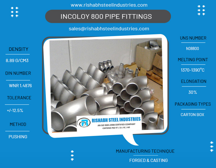 Incoloy 800 Pipe Fittings