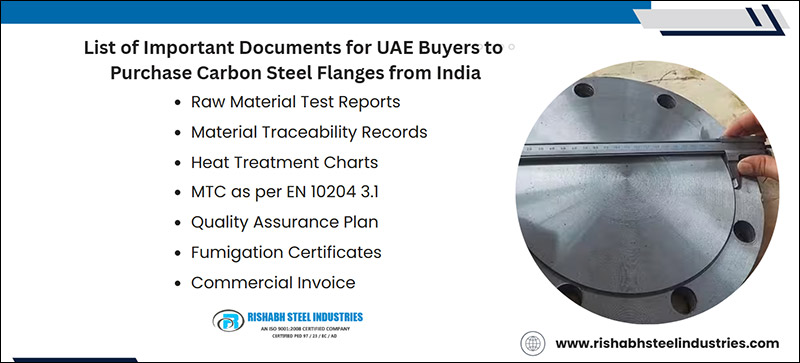 List of Important Documents for UAE Buyers to Purchase Carbon Steel Flanges from India