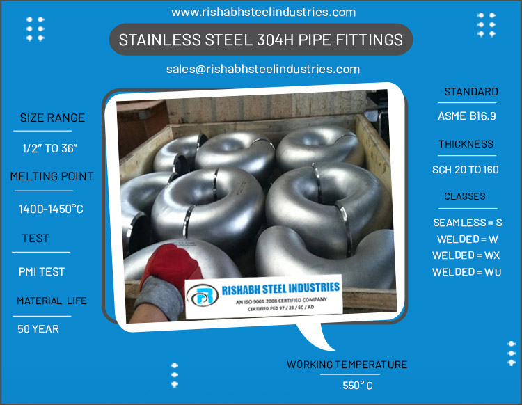 Stainless Steel 304H Pipe Fittings
