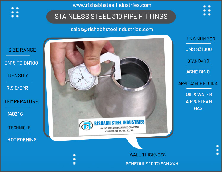 Stainless Steel 310 Pipe Fittings