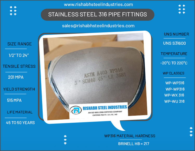 Stainless Steel 316 Pipe Fittings