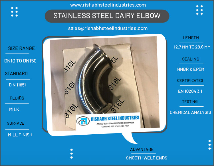 Stainless Steel Dairy Elbow