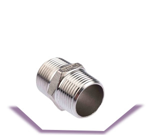 Stainless Steel Threaded Hexagon Nipple