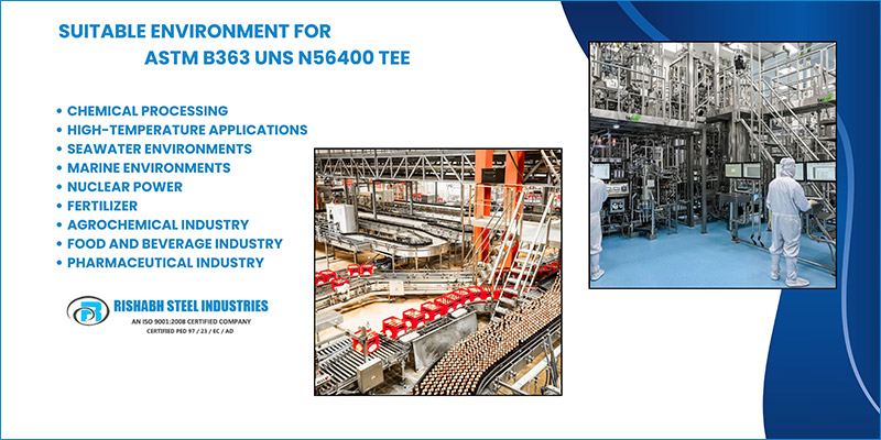 Suitable Environment for ASTM B363 UNS N56400 Tee
