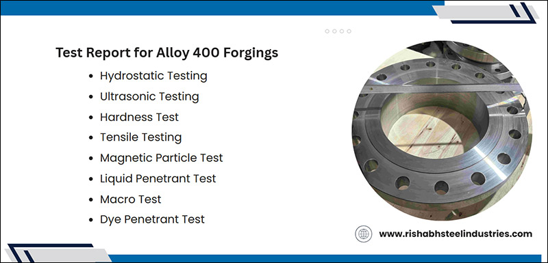 Test Report for Alloy 400 Forgings