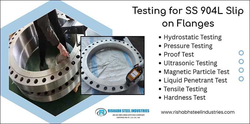 Testing for SS 904L Slip on Flanges