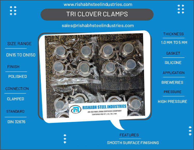 Tri Clover Clamps Manufacturer in India